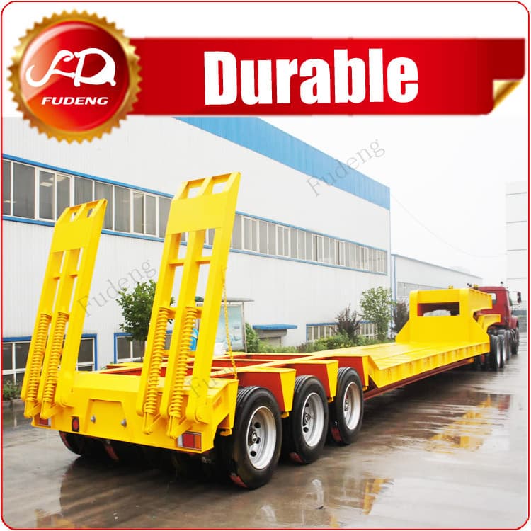 3 Axle 40 ton widely used low bed trailer for sale in Africa